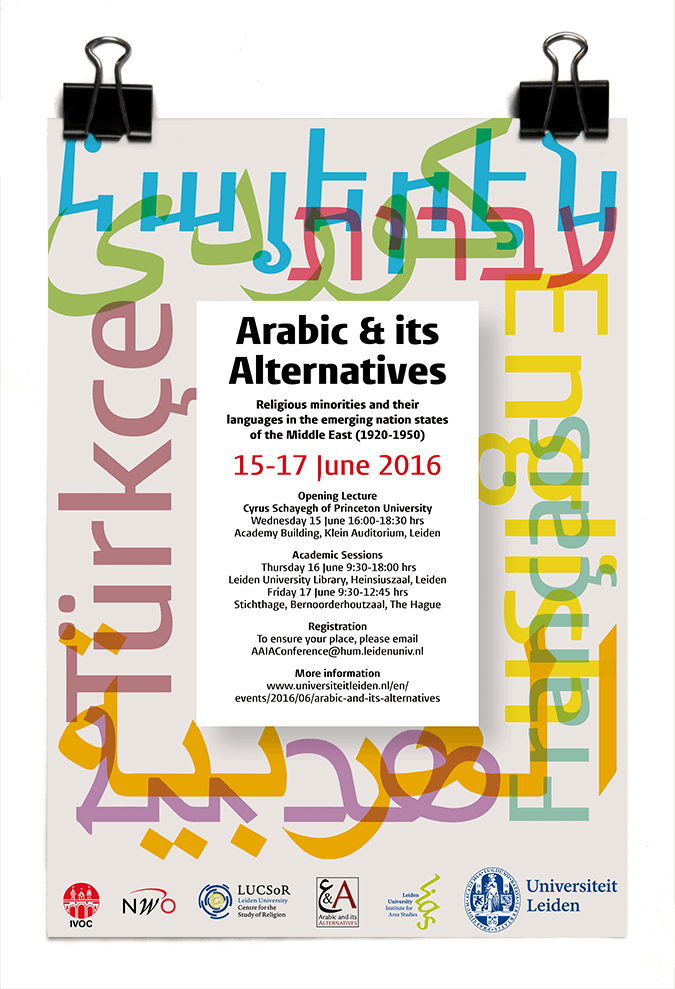 Arabic and its alternatives: LIAS - LUCSoR - Leiden University